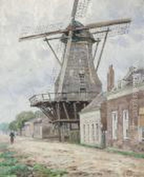 Straat Met Molen - view 1