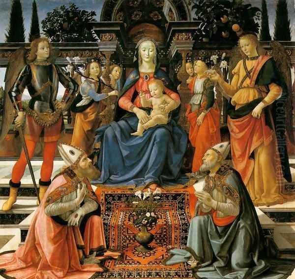 Madonna and Child Enthroned with Saints c. 1483 - view 1