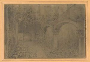 Sans Titre [vue De Cloitre Ou De Jardin]