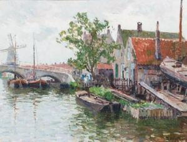 Boats In A Waterway In Overschie - view 1