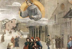Resurrection of the Boy (detail 2) 1482-85 by Ghirlandaio Domenico