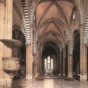 View Along The Nave To The Tornabuoni Chapel by Ghirlandaio Domenico