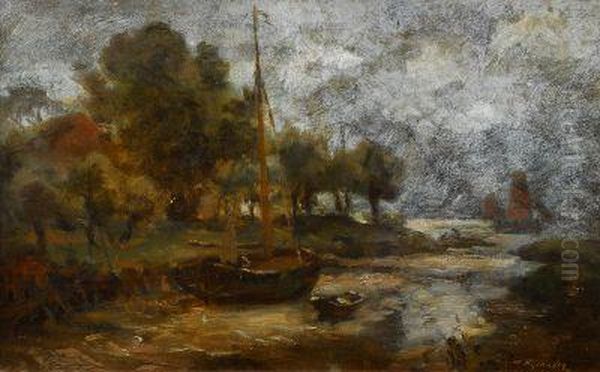 Kutter In Einem Flusarm Der Elbe - view 1
