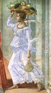12, Birth of St John the Baptist (detail 1) by Ghirlandaio Domenico