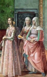 12, Birth of St John the Baptist (detail 2) by Ghirlandaio Domenico