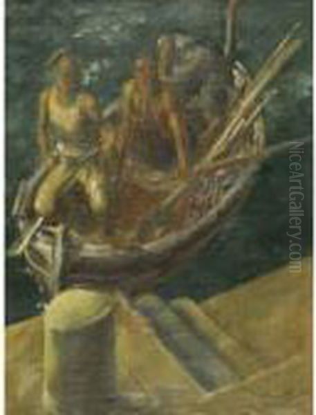 Fishermen At Calvi - view 1