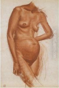Three Drawings Of Nudes