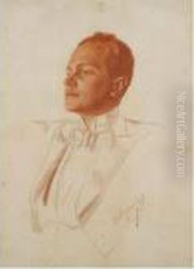Portrait Of Sergei Prokofiev by Aleksandr Evgen'evich Iakovlev