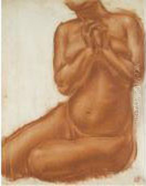 Study Of Seated Nude - view 1