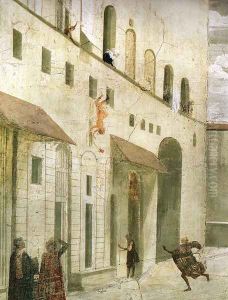 St Francis cycle, Resurrection of the Boy (detail 4) by Ghirlandaio Domenico