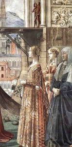 Visitation (detail) 3 by Ghirlandaio Domenico