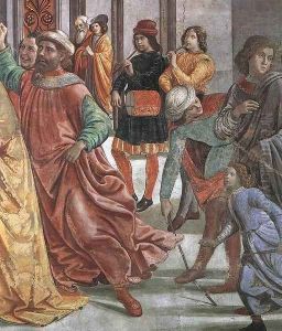 Marriage of Mary (detail) 2 by Ghirlandaio Domenico