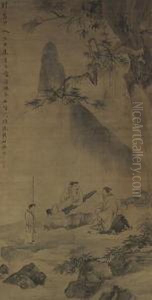 Playing Qin In Autumn - view 1