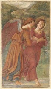 Two Angels in Adoration by Ghirlandaio Domenico