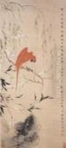 Parrot On A Flowery Branch by Hua Yan
