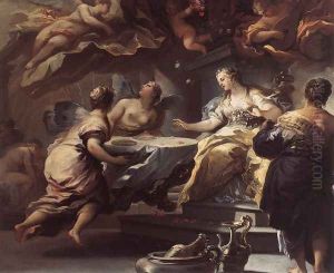 Psyche Served by Invisible Spirits 1692-1702 by Luca Giordano