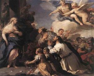Psyche Honoured by the People 1692-1702 by Luca Giordano