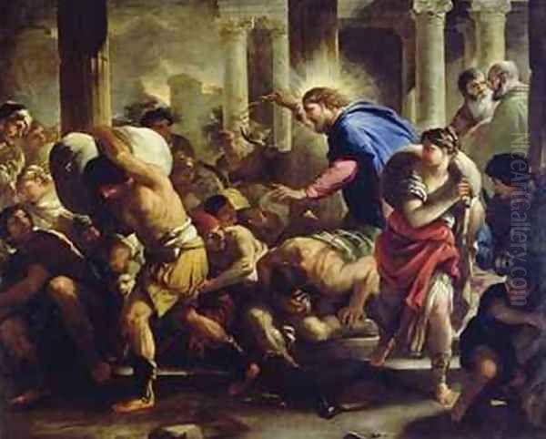 Christ Driving the Merchants from the Temple by Luca Giordano