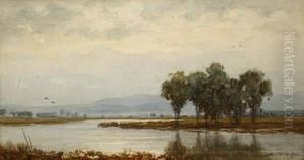 Lake In An Atmospheric Landscape - view 1
