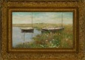 Long Island Boat Scene by Cullen Yates