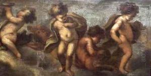 Putti disporting 8