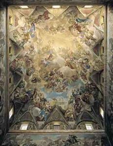 The Celestial Glory and the Triumph of the Habsburgs from the ceiling above the grand staircase