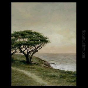 Sunset At Cypress Point. by Raymond Dabb Yelland