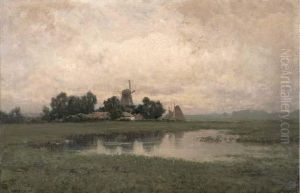 Near Dordrecht, Holland by Raymond Dabb Yelland