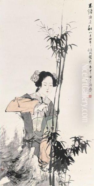 Lady With A Fan - view 1