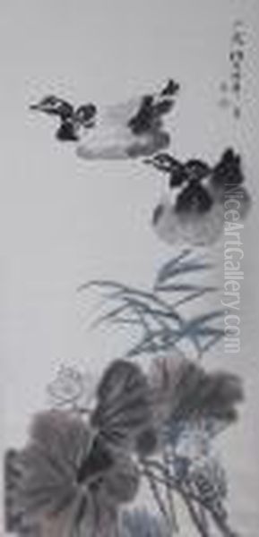 Ducks And Lotus - view 1