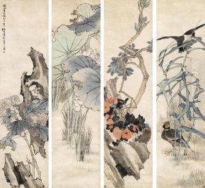 Four Seasons: Birds And Flowers by Ren Yi
