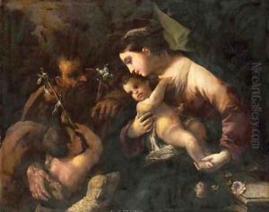 The Holy Family with the Infant Saint John the Baptist by Luca Giordano