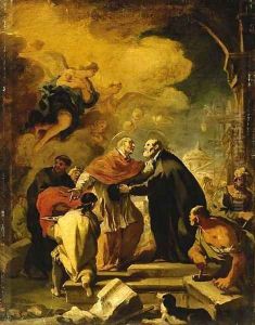The meeting of Saint Carlo Borromeo and Saint Filippo Neri by Luca Giordano