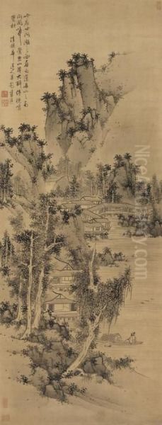 Landscape In The Style Of Wu Zhen - view 1