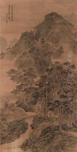 Landscape In The Style Of Liu Songnian by Lan Ying