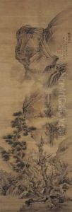 Waterfall In The Autumn Hills by Lan Ying