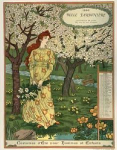 Belle Jardiniere Calendar Avril by Eugene Grasset