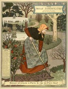 Belle Jardiniere Calendar Janvier by Eugene Grasset
