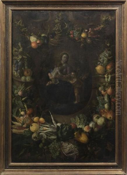 Madonna Mit Johannes Ineinem Fruchtekranz - view 1
