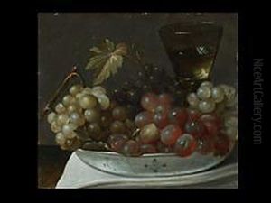 Traubenstilleben Mit Glas by Frans Ykens