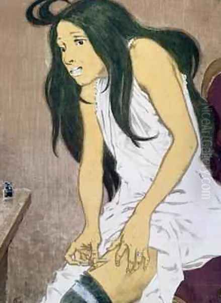 A Drug Addict Injecting Herself - view 1