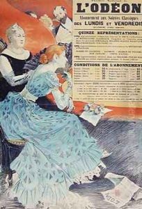 Advertisement for the Odeon Theatre by Eugene Grasset