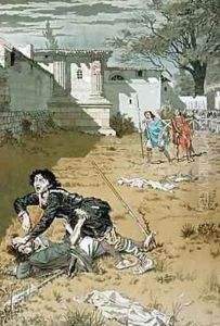 A Judicial Duel in Merovingian Times by Eugene Grasset