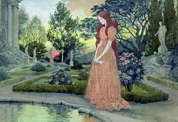 Young girl in a garden - view 1