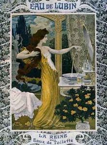 Poster advertising Eau de Lubin by Eugene Grasset