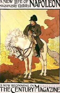 Reproduction of a poster advertising A New Life of Napoleon by Eugene Grasset