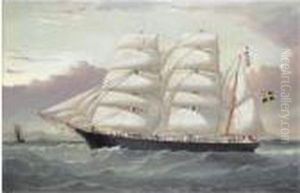 The Three Masted Barque 'framat' Inward Bound For Liverpool Off The Coast Of North Wales by William Howard Yorke
