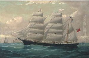 The Barque Rock City Calling For A Pilot Off Point Lynas,anglesey by William Howard Yorke