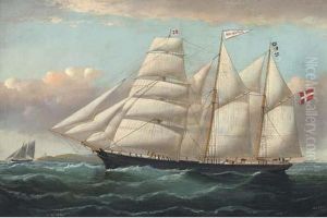 A Pilot Cutter Running Out To Meet The Danish Barquentine Motahermanos