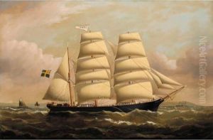 The Swedish Barque Iona Inward Bound Off The Fastnet Rock